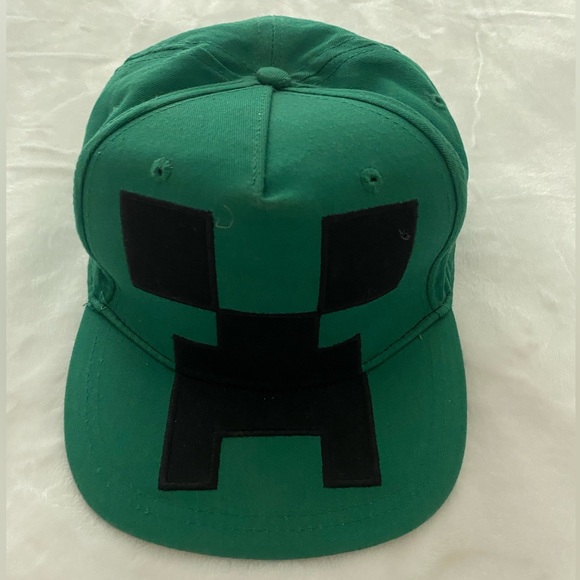 Minecraft Jinx Mojang Creeper Face Youth Baseball Hat - Picture 1 of 3